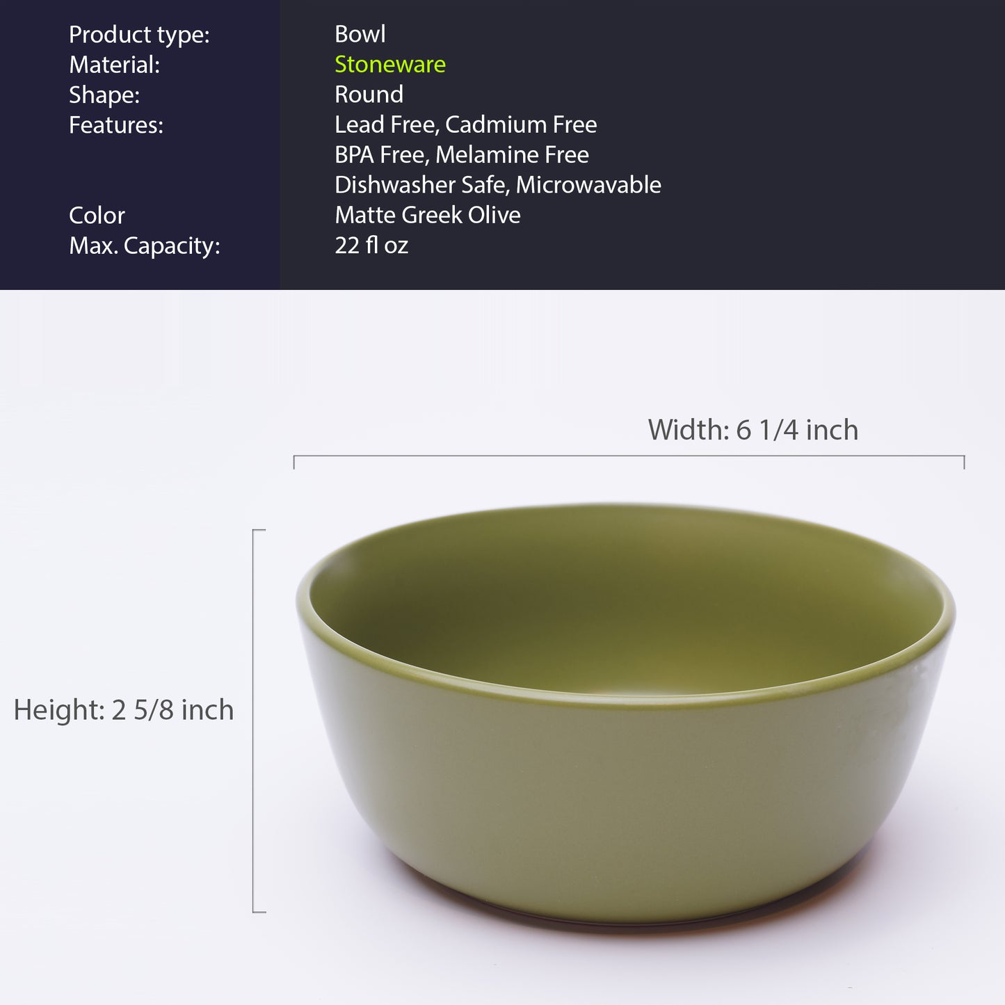 903 Collection Bowl Set Of 4 - Matte Greek Olive