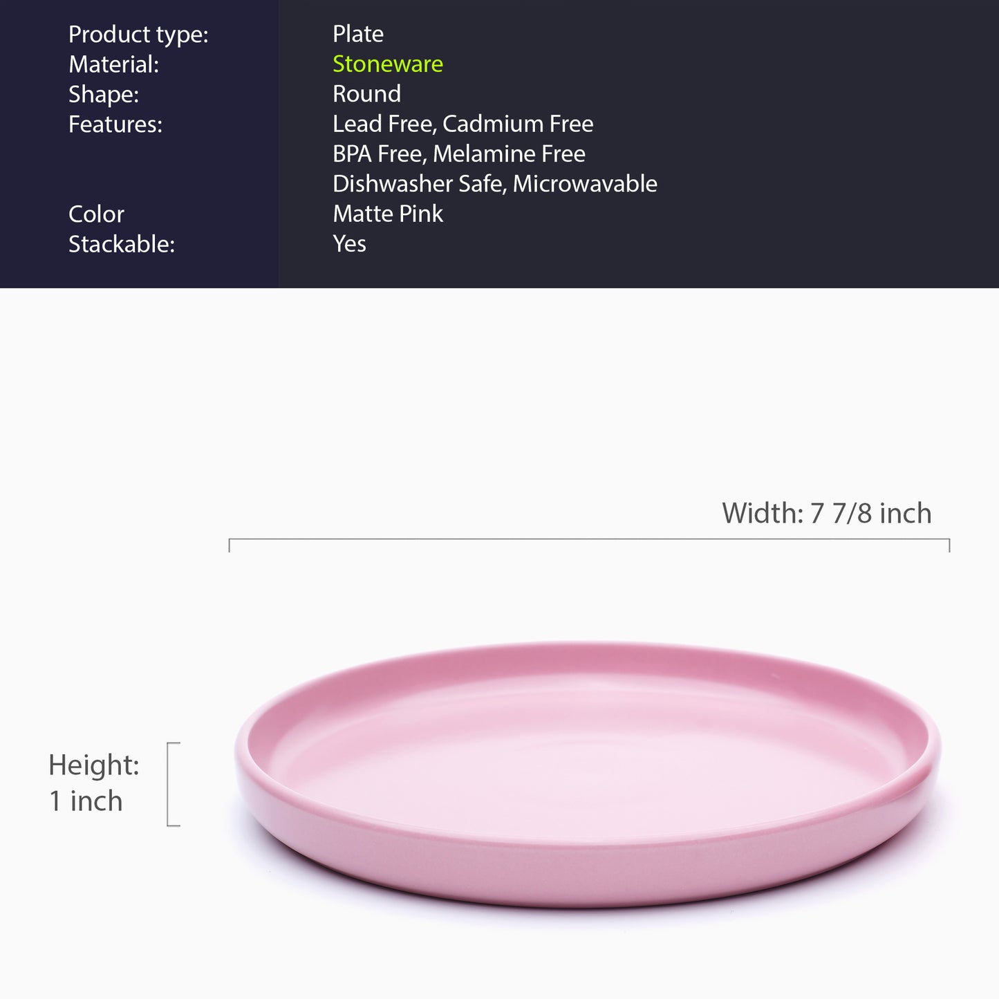 903 Collection Side Plate Set Of 4 - Matte Ranunculus Pink